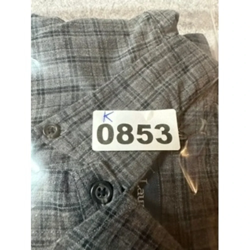 Polo Ralph Lauren Mens XL Classic Fit Grey Plaid Button Down Shirt Long Sleeve